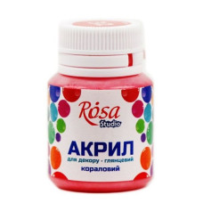 Краска акриловая для декора глянцевая ROSA Talent Deco Akrylic 20 мл 32 Коралловый
